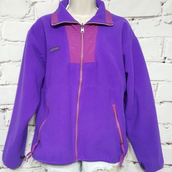 Columbia Sweaters - Vintage Columbia Fleece Zip up Sweater Medium